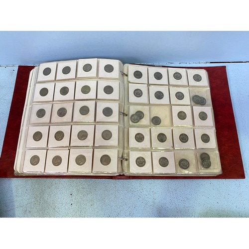 157 - A collection of GB 20th century Imperial pre-decimal coinage, arranged in vinyl loose-leaf pockets, ... 