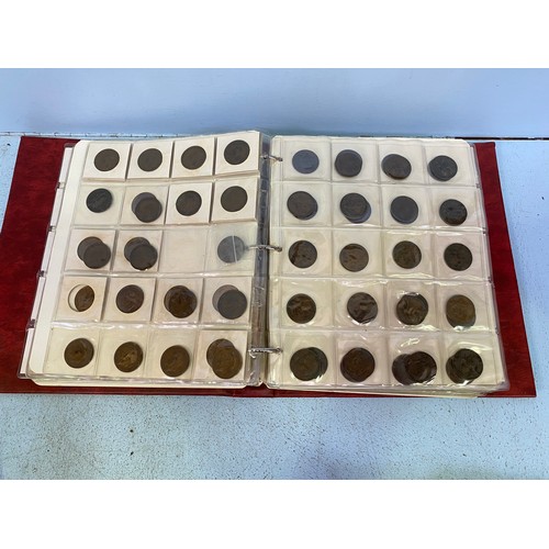 157 - A collection of GB 20th century Imperial pre-decimal coinage, arranged in vinyl loose-leaf pockets, ... 