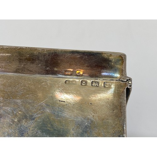 46 - A silver cigarette box engraved to top ‘Presented to Sgt. W. Edwards by The Members of The Sgts. Mes... 