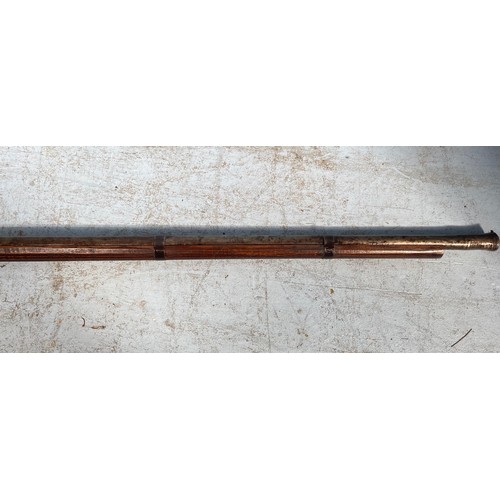 396 - A late 19th/early 20th century Indian/Afghan matchlock Torador musket with inscription to steel barr... 