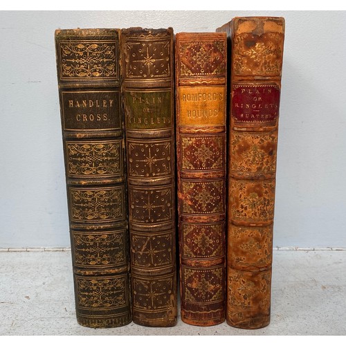 210 - Surtees, Robert Smith, four volumes including ‘Handley Cross; or Mr Jorrocks’s Hunt’, 1854, ‘Romford... 