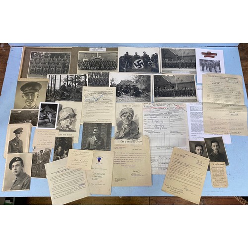 419 - Royal Marine / 45 Commando WWII Interest.  A collection of ephemera, photographs and items relating ... 