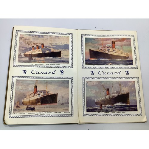 438 - A Cunard fold out brochure of 'RMS Aquitania' with full plans of the ship with index and specs of ot... 