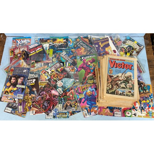 178 - Approximately 120 DC & Marvel comics from the 90s, half in plastic slip covers, together with 130 Vi... 