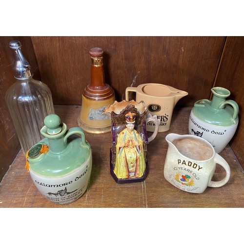 24 - A Burleigh ware pottery Queen Elizabeth II coronation commemorative jug, 1953 hand-painted with the ... 