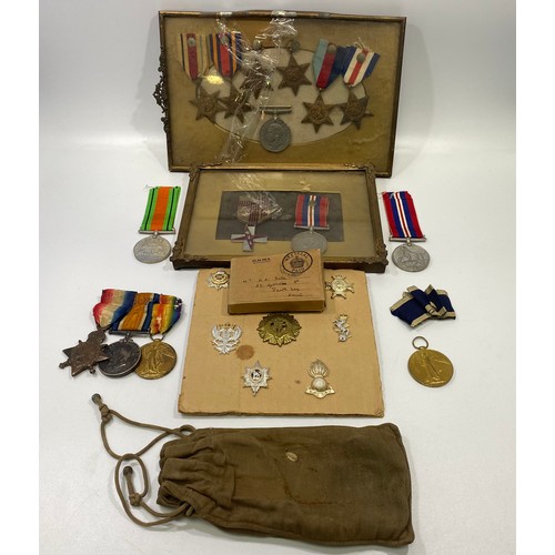 562 - A WW1 trio to 346077 H.A. Sole V.C.P.O. RN, together with various WWII Stars, War and Defence medal ... 