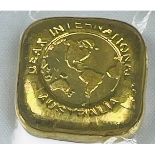 131 - A Fine Gold 1 Ounce Troy nugget, marked Peak International Australia.