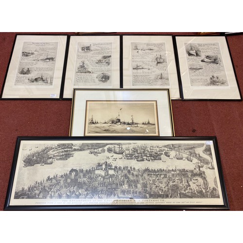 348 - Rowland Langmaid (1897-1956), 'The Laws of the Navy', a set of four etchings, each signed in pencil,... 