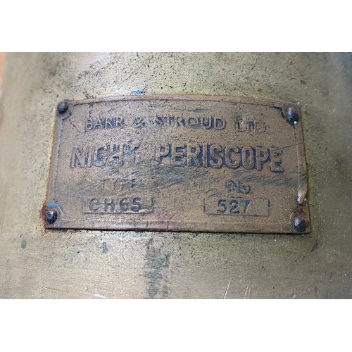 574 - A 1942 WWII Bar & Stroud X-Craft submarine night periscope Type CH65 No. 527. 75cm high. This item h... 