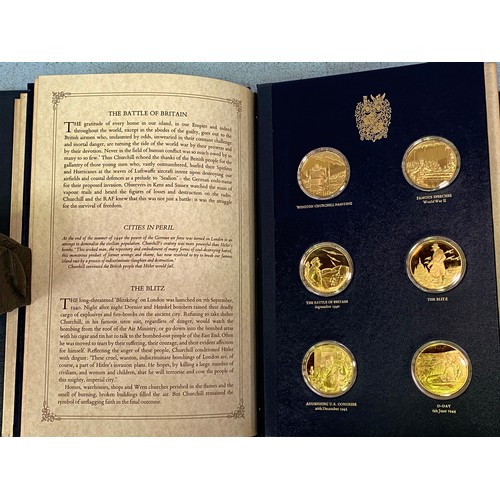 181 - The Churchill Centenary Medals by John Pinches, a collection of 24 silver-gilt medallions celebratin... 