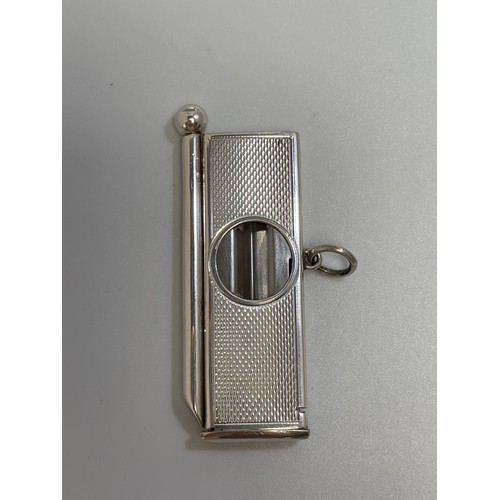 172 - A silver cigar cutter by S J Rose & Son, hallmarked Birmingham, 1968, 5.3cm long