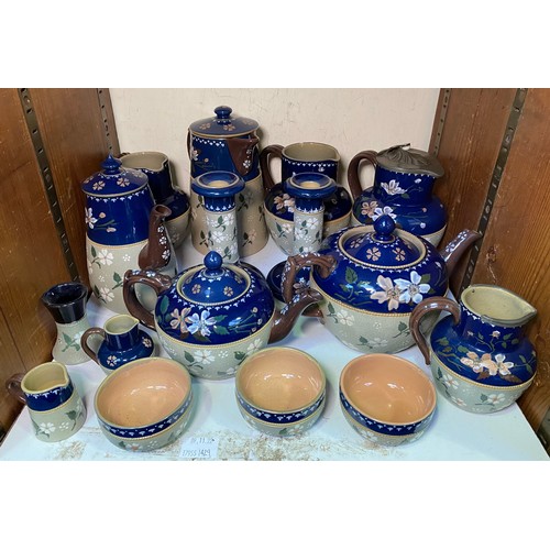 142 - A collection of Lovatt & Lovatt period 'Princess Ware,' c.1903-30, including two various teapots, pa... 