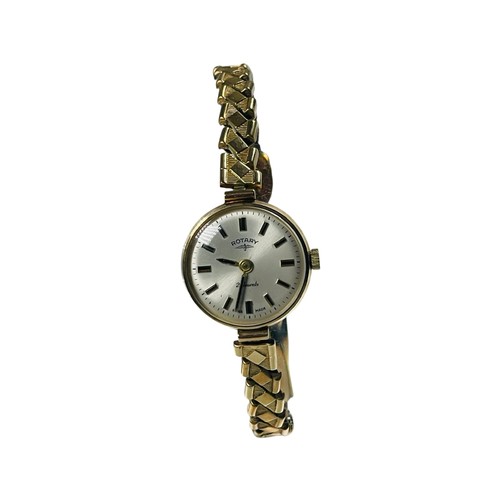 249 - A 9ct gold lady’s Rotary wristwatch,  21 jewel movement, with 9ct gold front-and-back expanding brac... 