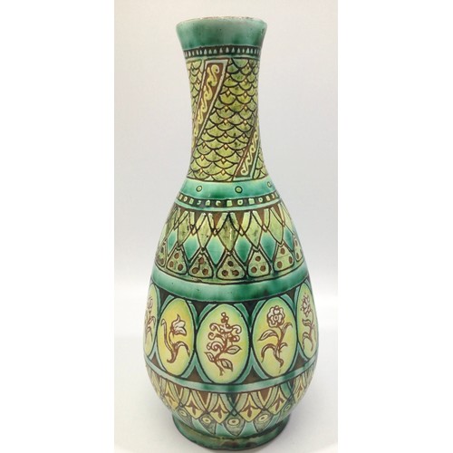 1 - An Art Nouveau pottery vase by Cassandra Annie Walker for Della Robbia, of ovoid form with tapering,... 