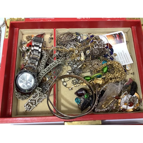 301 - Various items of silver and costume jewellery, including earrings, brooches, beads, watches, and bra... 