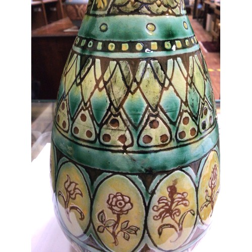 1 - An Art Nouveau pottery vase by Cassandra Annie Walker for Della Robbia, of ovoid form with tapering,... 