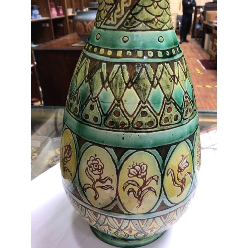 1 - An Art Nouveau pottery vase by Cassandra Annie Walker for Della Robbia, of ovoid form with tapering,... 