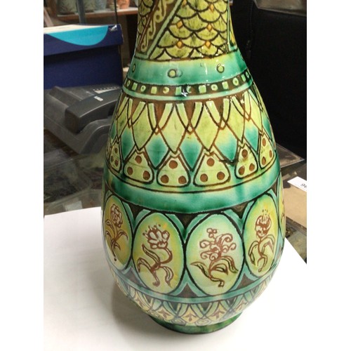 1 - An Art Nouveau pottery vase by Cassandra Annie Walker for Della Robbia, of ovoid form with tapering,... 