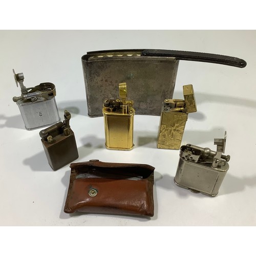 390 - A quantity of vintage lighters including a gold-plated Dunhill Rollagas lighter patent no. 24163 wit... 