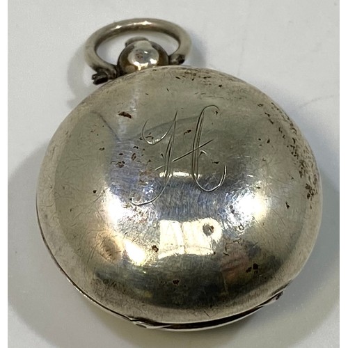 143 - A circular silver sovereign case with one side engraved with an ‘H’, Birmingham, 1912, makers Willia... 