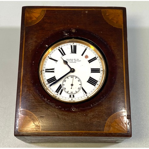 173 - A white-metal cased open-faced Goliath pocket watch by Searle & Co, Lombard Street, London, the whit... 