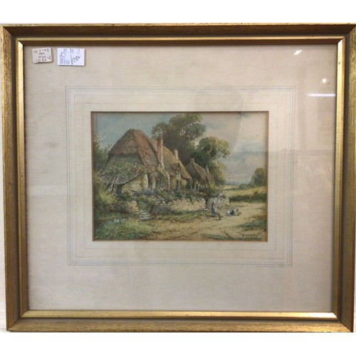 530 - R. Macauley (late 19th/early 20th century) A pair of country landscape studies with figures and cott... 