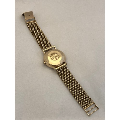 174 - A gents 9ct gold cased Omega Seamaster De Ville automatic wristwatch, the silvered dial with applied... 