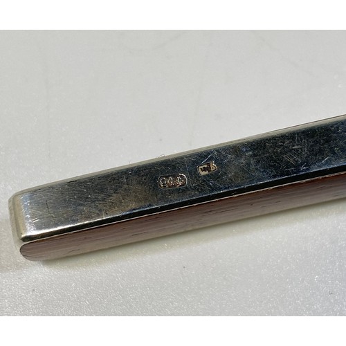 114 - A Russian silver campaign style knife and fork marked ‘84 * WF 1881’ and knife also marked ‘A Bose’ ... 