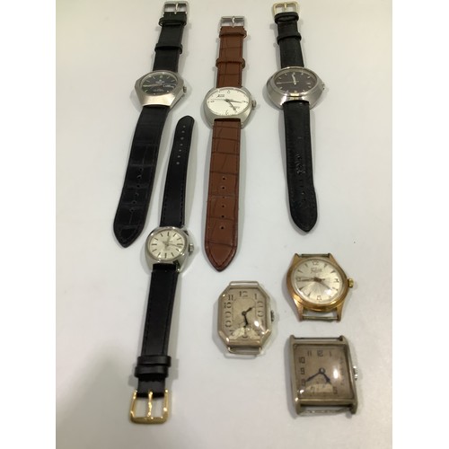 189 - A collection of seven assorted gents and ladies wristwatches including examples by Rodania, Felea, R... 