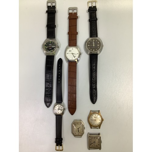 189 - A collection of seven assorted gents and ladies wristwatches including examples by Rodania, Felea, R... 