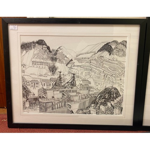 543 - Tom Hutchinson, Welsh artist, a collection of seven monochrome Welsh landscape prints, various title... 