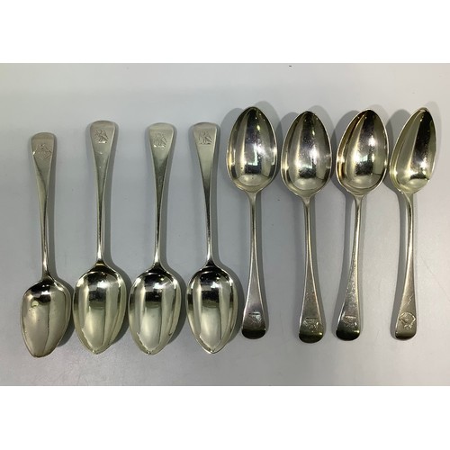 150 - A set of six Victorian silver old English pattern spoons by Elkington & Co. All etched with phoenix ... 