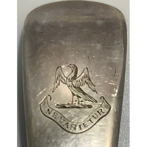 153 - Three Georgian silver old English and fiddle pattern serving spoons, including one by William Woodma... 