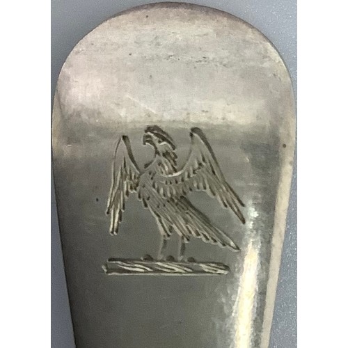 154 - A set of six Victorian silver old English pattern teaspoons by Elkington & Co. All etched with phoen... 