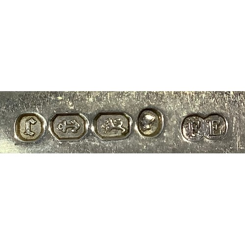 154 - A set of six Victorian silver old English pattern teaspoons by Elkington & Co. All etched with phoen... 