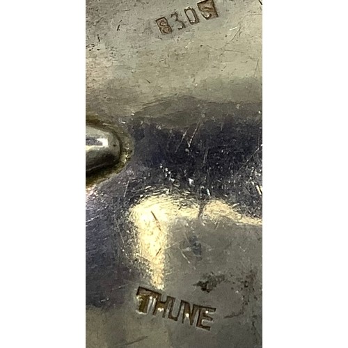 144 - A collection of assorted French .800 grade or above silver topographical teaspoons, together with fo... 