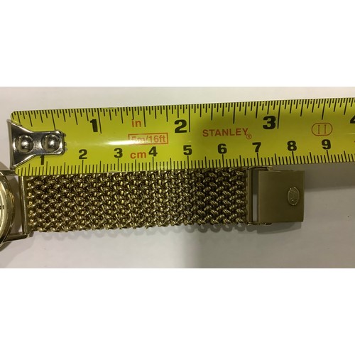 174 - A gents 9ct gold cased Omega Seamaster De Ville automatic wristwatch, the silvered dial with applied... 