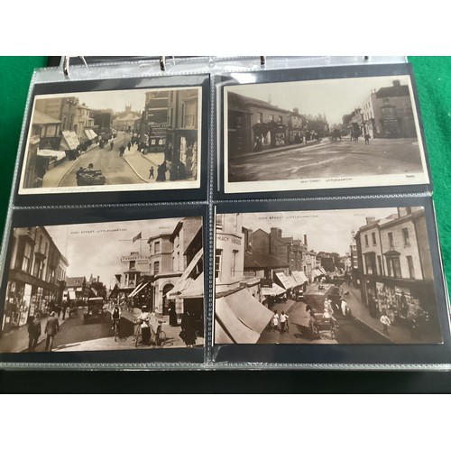 265 - 3 Albums containing approximately 936 postcards of Littlehampton in West Sussex – a collection rich ... 