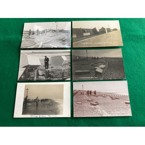 267 - 13 old postcards of Littlehampton. 7 real photographic cards of the town by air – four have postmark... 