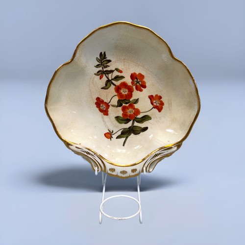 3 - A 17-piece early 19th century Derby porcelain Botanical dessert service, each piece finely painted w... 