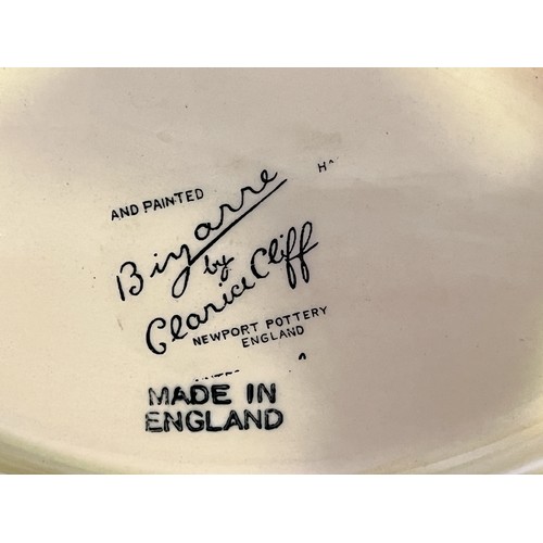 10 - A Newport Pottery Clarice Cliff Bizarre fan-shaped bowl, shape 475, in the 'Secrets' design, C.1933,... 