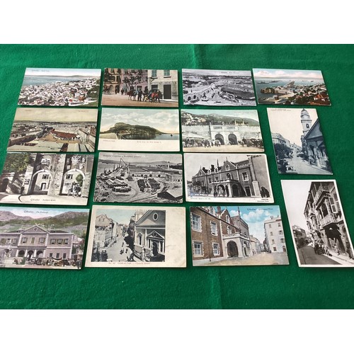 280 - A small collection of more than 50 standard-sized postcards of Gibraltar – all show in three photos.... 