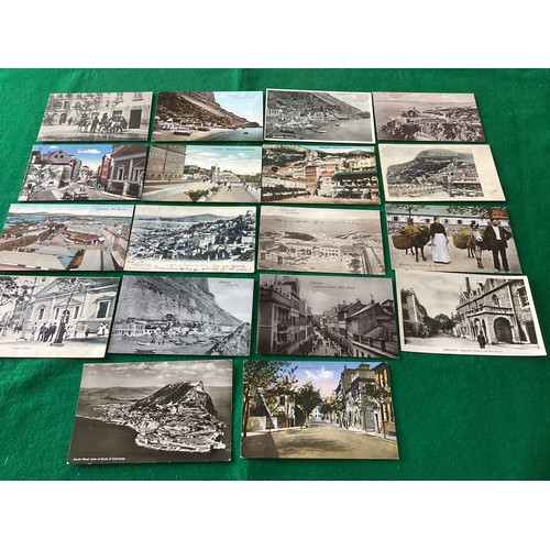 280 - A small collection of more than 50 standard-sized postcards of Gibraltar – all show in three photos.... 