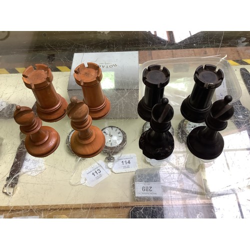 301 - Two glass chess sets, with glass board and a wooden Staunton pattern chess set, together with two wo... 