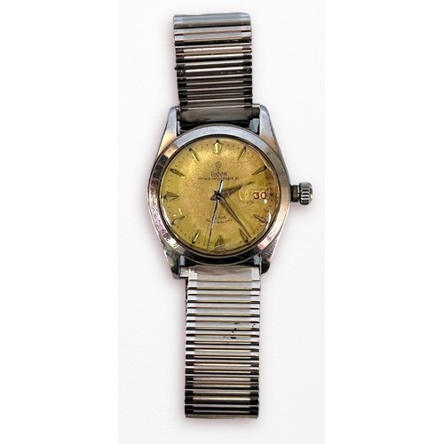 112 - A mid-size stainless steel Tudor Prince - Oysterdate 31 wristwatch, ref. 7911, c.1940's, the silvere... 