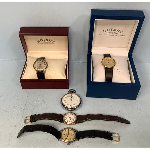 116 - A small collection of assorted gents wristwatches comprising a 9ct gold cased Audax Sports, gross we... 