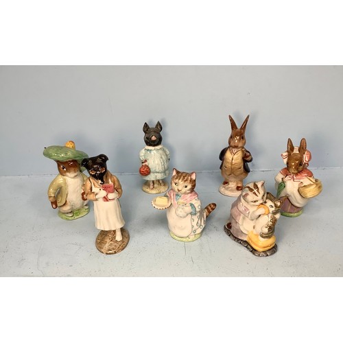 39 - A group of seven assorted Beswick pottery Beatrix Potter figures including ‘Pickles’, ‘Tabitha Twitc... 
