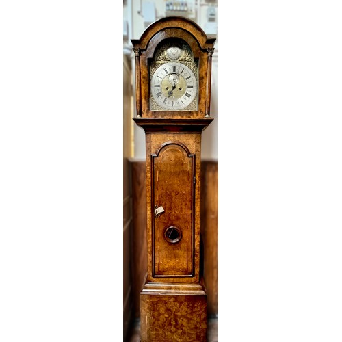 398 - An 18th Century longcase clock by John Watts, Canterbury, the eight-day movement striking a bell, th... 