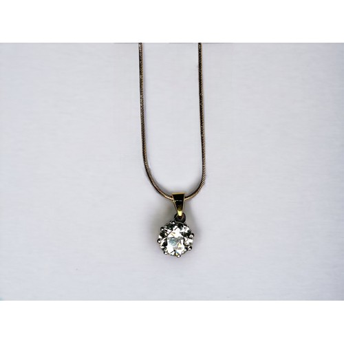 149 - An 18ct gold solitaire diamond pendant, the Victorian diamond estimated J in colour, VS clarity, 2.0... 
