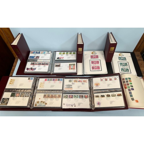 289 - A collection of approximately 200 assorted first day covers across three binders, together with a sc... 